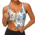 thumbnail image 1 of Goofa Cartoon Poodle Dog Printed Sports Bras for Women, High Impact Running Bra Workout Crop Tank Tops Longline Sports Bra Push up-X-Large, 1 of 9
