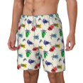 thumbnail image 1 of Goofa Cartoon Sea Turtle Printed Men's Swim Trunks Board Shorts Quick Dry Mens Swimming Trunks with Compression Liner,Breathable Fit Hawaii Beach Shorts-Large, 1 of 9