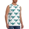thumbnail image 1 of Goofa Cartoon Shark Printed Men's Sleeveless T-Shirt - Athletic Gym Workout Tank Top for Men - Moisture-Wicking, UPF 30+ Quick-Dry Muscle Tee-3X-Large, 1 of 8