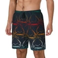thumbnail image 1 of Goofa Cartoon Sharks Printed Men's Swim Trunks Board Shorts Quick Dry Mens Swimming Trunks with Compression Liner,Breathable Fit Hawaii Beach Shorts-, 1 of 9