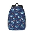 thumbnail image 1 of Goofa Cartoon Sharks2 Pattern Lightweight Student Backpack for School, Water-Resistant, Adjustable Straps, Fits 15" Laptop, Multiple Pockets for Books, Accessories, 1 of 4