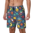 thumbnail image 1 of Goofa Cartoon Space Printed Men's Swim Trunks Board Shorts Quick Dry Mens Swimming Trunks with Compression Liner,Breathable Fit Hawaii Beach Shorts-Medium, 1 of 9