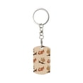 thumbnail image 1 of Goofa Cartoon Squirrel Printed Rectangular Metal Keychain Bag Charm Floral Charm for Purse Keys Metal Keyring Gift for Women Accessories, 1 of 7