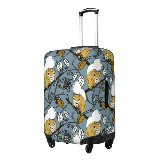 Goofa Cartoon Squirrel on Branch Pattern Luggage Covers For Suitcase,Suitcase Cover Protector Fit 18-32 Inch Luggage-X-Large