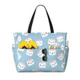 thumbnail image 1 of Goofa Cartoon Sushi Print Beach Bags Waterproof Beach Tote Bag Zipper Sandproof Swim Pool Bag Large Tote Beach Vacation Travel, 1 of 6
