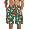 thumbnail image 1 of Goofa Cartoon Turkey Printed Mens Swim Trunks Summer Quick Dry Short Beach Swimwear Bathing Suits-Small, 1 of 9