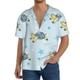 thumbnail image 1 of Goofa Cartoon Turtle Printed Men's Casual Short-sleeved Shirt,Lightweight Breathable Button-down,Summer Casual men's top,Versatile Fashion shirt-XX-Large, 1 of 7