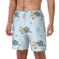 thumbnail image 1 of Goofa Cartoon Turtle Printed Men's Swim Trunks Board Shorts Quick Dry Mens Swimming Trunks with Compression Liner,Breathable Fit Hawaii Beach Shorts-Medium, 1 of 9