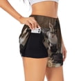 thumbnail image 1 of Goofa Cat Family Printed Women 2 in 1 Running Shorts,Quick Dry Athletic Workout Shorts,High Waisted Athletic Shorts with Liner Pockets-, 1 of 9