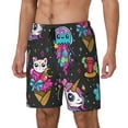 Goofa Cat Icecream Printed Men's Swim Trunks Board Shorts Quick Dry