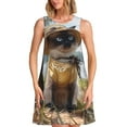 thumbnail image 1 of Goofa Cat In Sun Hat for Summer Dresses for Women – Beach Floral Sundress, Casual Pockets Boho Tank Dress for Hot Days, 1 of 7