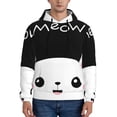 thumbnail image 1 of Goofa Cat Meow for Men's Hooded Sweatshirt - Lightweight Pullover Hoodie with Kangaroo Pocket, Perfect for Everyday Wear-Large, 1 of 7