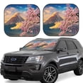 thumbnail image 1 of Goofa Cherry Blossoms Pattern 2 Piece Car Windshield Sun Shade Foldable | Front Windshield Shade for Sun, Heat and UV Rays | Sunshade for Car Front Window-Large, 1 of 7