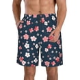thumbnail image 1 of Goofa Cherry Blossoms Printed Mens Swim Trunks Summer Quick Dry Short Beach Swimwear Bathing Suits-Medium, 1 of 9