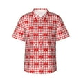 thumbnail image 1 of Goofa Cherry Bow Pattern Hawaiian Shirt for Men, Unisex Summer Beach Casual Short Sleeve Button Down Shirts,Aloha Tropical Floral print shirt,3X-Large, 1 of 7