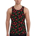 thumbnail image 1 of Goofa Cherry Pattern Men's Workout Tank Top Slim-Fit Tank Quick Dry Fit Muscle Tank Top Beach Tank Top Bodybuilding Sleeveless T Shirt-X-Large, 1 of 7