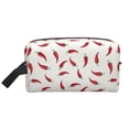 thumbnail image 1 of Goofa Chili Printed Toiletry Bag with Handle,Large Capacity Travel Makeup Cosmetic Bag for Women, Carry on Airport Airline Compliant Bag, 1 of 9