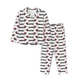 thumbnail image 1 of Goofa Christmas Dachshund Printed Women’s 2 Piece Pajama Set Super,Pajamas Women's Long Sleeve Sleepwear Soft Button Down Loungewear Pjs Lounge Set Nightwear-X-Large, 1 of 9