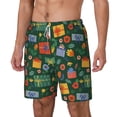 thumbnail image 1 of Goofa Christmas Gift Printed Men's Swim Trunks Board Shorts Quick Dry Mens Swimming Trunks with Compression Liner,Breathable Fit Hawaii Beach Shorts-Medium, 1 of 9