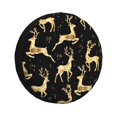 thumbnail image 1 of Goofa Christmas Gold Deers Pattern Universal Tire Cover for Jeep, SUV, Truck, and Trailer – Waterproof, UV-Resistant,Easy to Install, Fits 14"-17" Tires-14 inch, 1 of 6