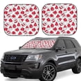 thumbnail image 1 of Goofa Christmas Hat Pattern 2 Piece Car Windshield Sun Shade Foldable | Front Windshield Shade for Sun, Heat and UV Rays | Sunshade for Car Front Window-Small, 1 of 7