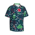 thumbnail image 1 of Goofa Christmas Hawaiian Shirt for Men, Unisex Summer Beach Casual Short Sleeve Button Down Shirts,Aloha Tropical Floral print shirt-Large, 1 of 9