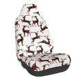 thumbnail image 1 of Goofa Christmas Plaid Moose Pattern Elastic Car Seat Cover - Stretchable Auto Seat Protector, Easy to Install and Clean for Cars, SUVs, Trucks, and Vans, 1 of 5