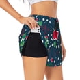 thumbnail image 1 of Goofa Christmas Printed Women 2 in 1 Running Shorts,Quick Dry Athletic Workout Shorts,High Waisted Athletic Shorts with Liner Pockets-, 1 of 9