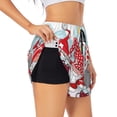 thumbnail image 1 of Goofa Christmas Printed Women 2 in 1 Running Shorts,Quick Dry Athletic Workout Shorts,High Waisted Athletic Shorts with Liner Pockets-Small, 1 of 9
