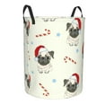 thumbnail image 1 of Goofa Christmas Pug Dog Printed Circular Hamper,Laundry Basket with Handles,Storage Baskets Foldable,Large Capacity Laundry Hamper-, 1 of 8