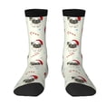 thumbnail image 1 of Goofa Christmas Pug Dog Printed Men's Crew Socks, Soft Durable Breathable Moisture-Wicking with Odor Control Cotton socks, 1 of 9