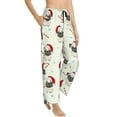 thumbnail image 1 of Goofa Christmas Pug Dog Printed Soft Pajama Pants for Women, Wide Leg Comfy Casual Lounge Yoga Pants-Small, 1 of 9