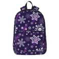 thumbnail image 1 of Goofa Christmas Purple Snowflakes Printed Backpack,Laptop Backpack,Durable Anti-Theft Travel Work Backpack,Water-resistant Backpack, 1 of 9