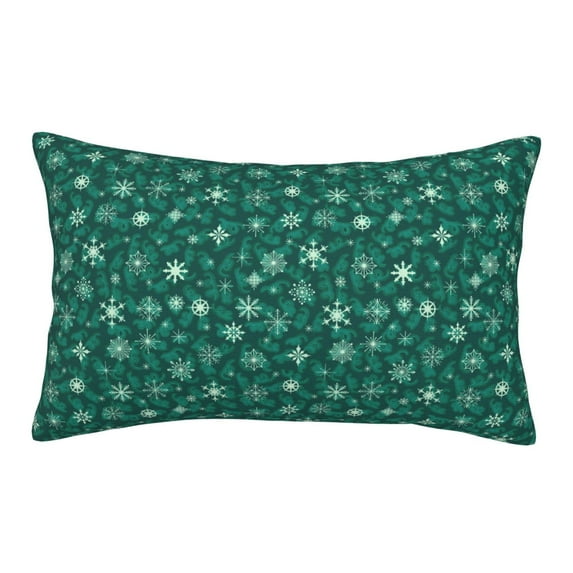 Goofa Christmas Snowflakes Pattern Pillow Case – Plush & Soft Cushion Cover, Hypoallergenic Throw Pillow Case for Comfortable Sleep with Envelope Closure-16"x24"