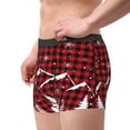 thumbnail image 1 of Goofa Christmas Tree Buffalo Plaid Printed Men's Boxer Briefs Underwear, Moisture-Wicking Underwear, Trunk,Soft and Breathable Cotton Underwear-, 1 of 9