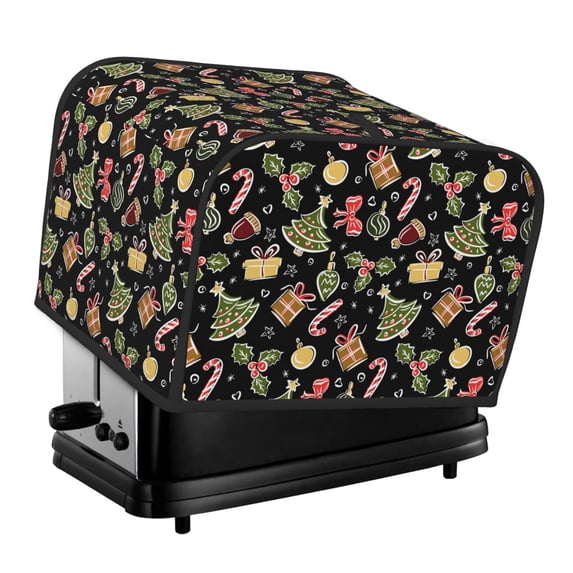 Goofa Christmas Tree Decoration Print Toaster Cover 4 Slice, Four Slice Bread Machine Cover Quilted Toaster Covers Bread Maker Cover Kitchen Appliance Cover