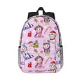 thumbnail image 1 of Goofa Christmas Unicorns Pattern Lightweight Student Backpack for School, Water-Resistant, Adjustable Straps, Fits 15" Laptop, Multiple Pockets for Books, Accessories, 1 of 3