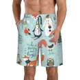 thumbnail image 1 of Goofa Christmas Winter Animals Printed Mens Swim Trunks Summer Quick Dry Short Beach Swimwear Bathing Suits-X-Large, 1 of 9