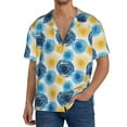 thumbnail image 1 of Goofa Circular Printed Men's Casual Short-sleeved Shirt,Lightweight Breathable Button-down,Summer Casual men's top,Versatile Fashion shirt-Large, 1 of 7
