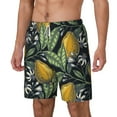 thumbnail image 1 of Goofa Citrus Fruits Elegant Lemons Printed Men's Swim Trunks Board Shorts Quick Dry Mens Swimming Trunks with Compression Liner,Breathable Fit Hawaii Beach Shorts-X-Large, 1 of 9