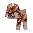 thumbnail image 1 of Goofa Coffee Beans Chocolate Splash for 2-piece Loungewear Set Men’s Sleepwear Set Soft PJs Cozy loungewear Comfy Sleep Set Winter Pajamas-X-Large, 1 of 7