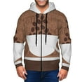 thumbnail image 1 of Goofa Coffee Cafe Cup Pattern Mens Full-zip Hoodie, Zip-up Pullover Hooded Sweatshirt, Kangaroo Pocket Hoodie Ideal for Daily Wear, Travel, and Home-, 1 of 5