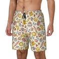 thumbnail image 1 of Goofa Coffee Donuts Printed Men's Swim Trunks Board Shorts Quick Dry Mens Swimming Trunks with Compression Liner,Breathable Fit Hawaii Beach Shorts-Medium, 1 of 9