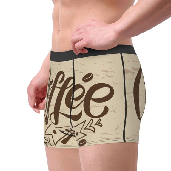 Goofa Coffee Time (2) Printed Men's Boxer Briefs Underwear, Moisture-Wicking Underwear, Trunk,Soft and Breathable Cotton Underwear-XX-Large
