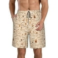 thumbnail image 1 of Goofa Coffee Time Printed Mens Swim Trunks Summer Quick Dry Short Beach Swimwear Bathing Suits-, 1 of 9