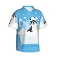 thumbnail image 1 of Goofa Collie in Bathtub Hawaiian Shirt for Men, Unisex Summer Beach Casual Short Sleeve Button Down Shirts,Aloha Tropical Floral print shirt-, 1 of 9