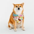 thumbnail image 1 of Goofa Color Donut Pattern Pet Scarf Bandana - Adjustable and Comfortable,Dog Scarf Bib Kerchief Breedfor Dogs and Cats-Small, 1 of 8