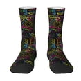 thumbnail image 1 of Goofa Color Summer Printed Men's Crew Socks, Soft Durable Breathable Moisture-Wicking with Odor Control Cotton socks, 1 of 9