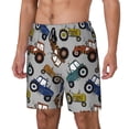 thumbnail image 1 of Goofa Color Tractor Printed Men's Swim Trunks Board Shorts Quick Dry Mens Swimming Trunks with Compression Liner,Breathable Fit Hawaii Beach Shorts-Large, 1 of 8