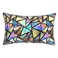 thumbnail image 1 of Goofa Colored Glass Print Plush Throw Pillow Case, Soft Velvet with Hidden Zipper, Decorative Cushion Cover for Sofa, Bed, Car, and Home Décor-16"x24", 1 of 6